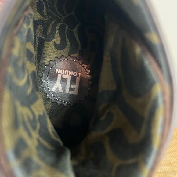 Fly London Yama Brown Suede & Leather Wedge Ankle Boots - Picture 9 of 12